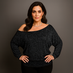 Sparkly Shimmer Off Shoulder Bardot Top