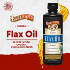 Barlean's Organic Lignan Flaxseed Oil - 16 oz, 7,230 mg ALA, Vegan & Gluten Free