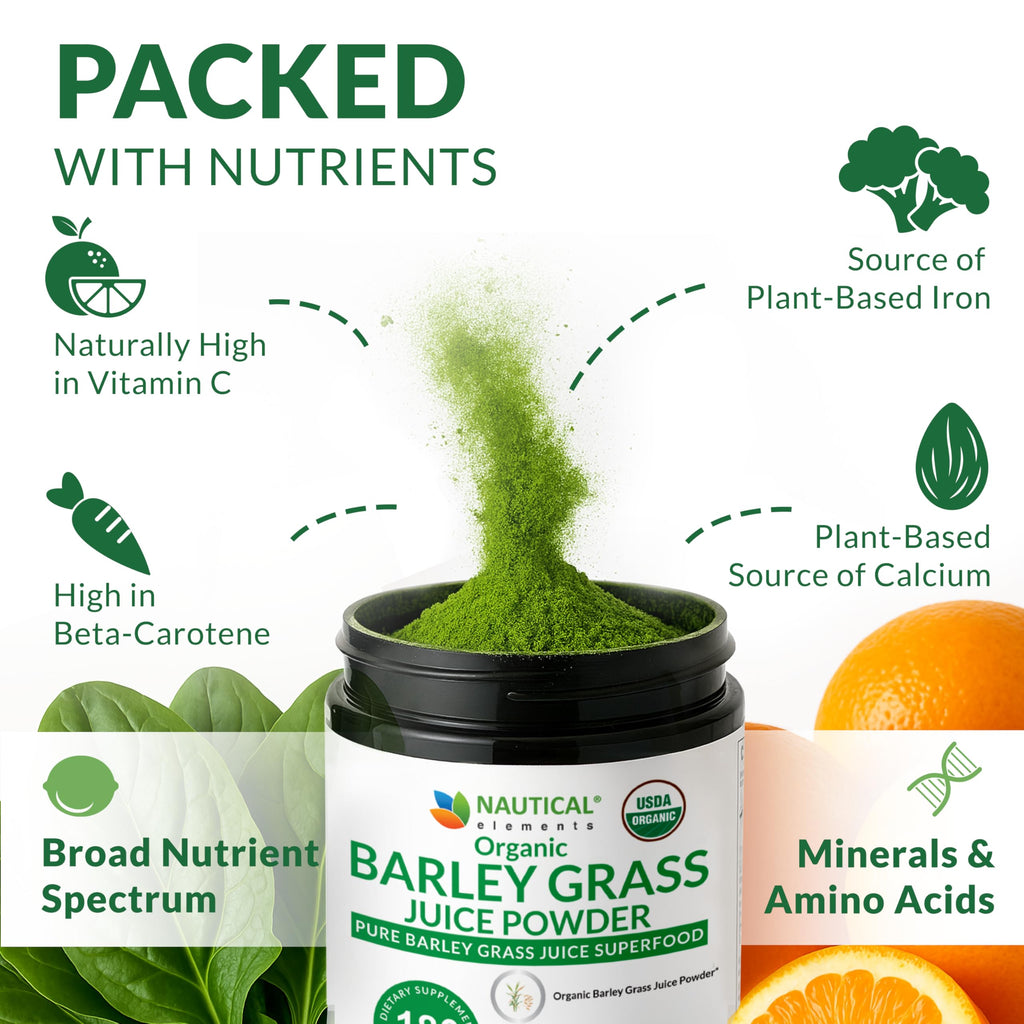 Bio Gerstengras Saftpulver – Roh & Kaltgepresstes Superfood (180g) | 72 Portionen