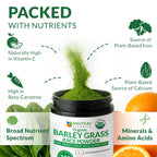Bio Gerstengras Saftpulver – Roh & Kaltgepresstes Superfood (180g) | 72 Portionen