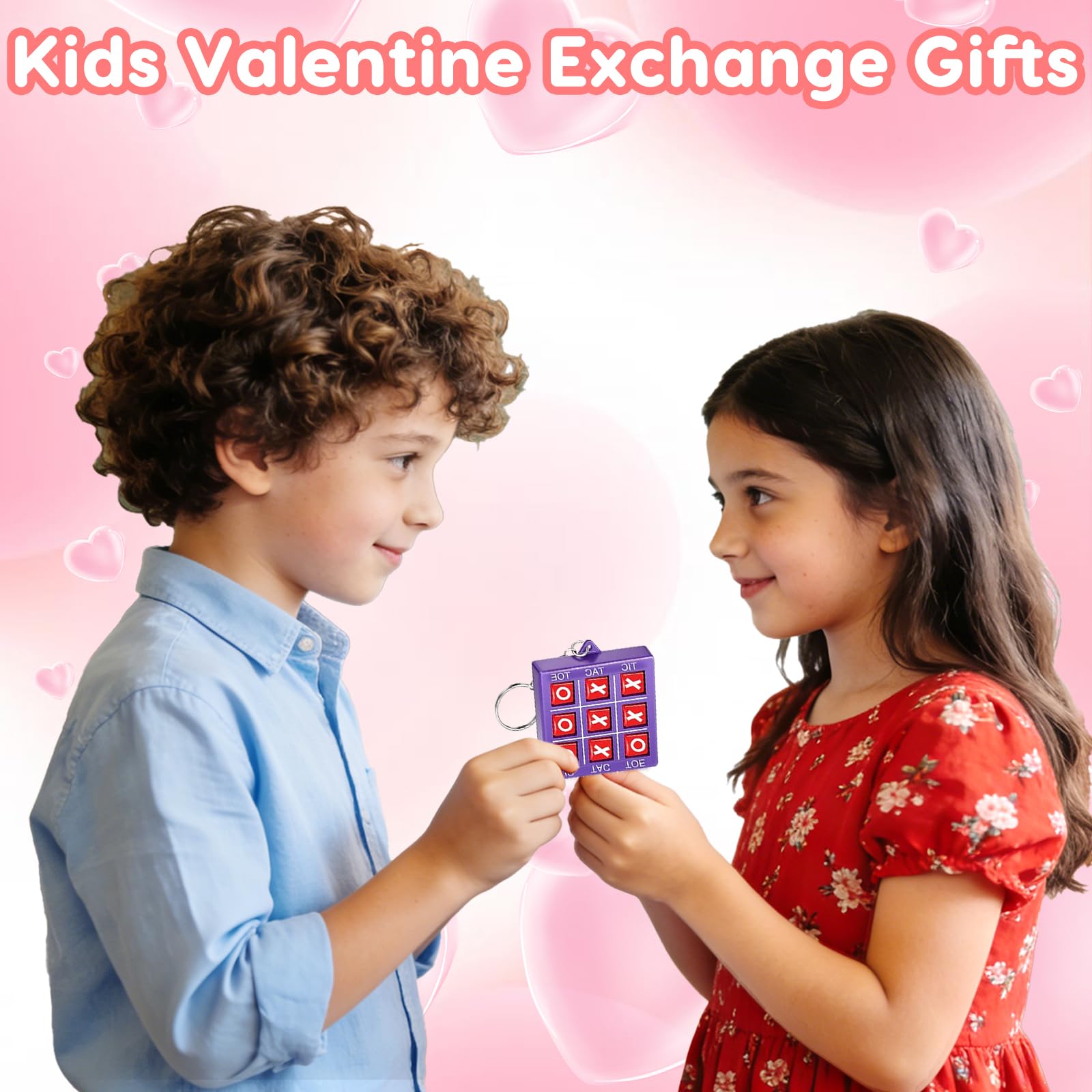 Basytodio 32pcs Tic Tac Toe Keychains – Party Favors & Classroom Prizes