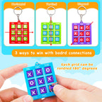 Basytodio 32pcs Tic Tac Toe Keychains – Party Favors & Classroom Prizes