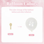 BAUANOOY 60pcs Pink and White Balloons 12inch Set for Weddings, Baby Showers, and Parties