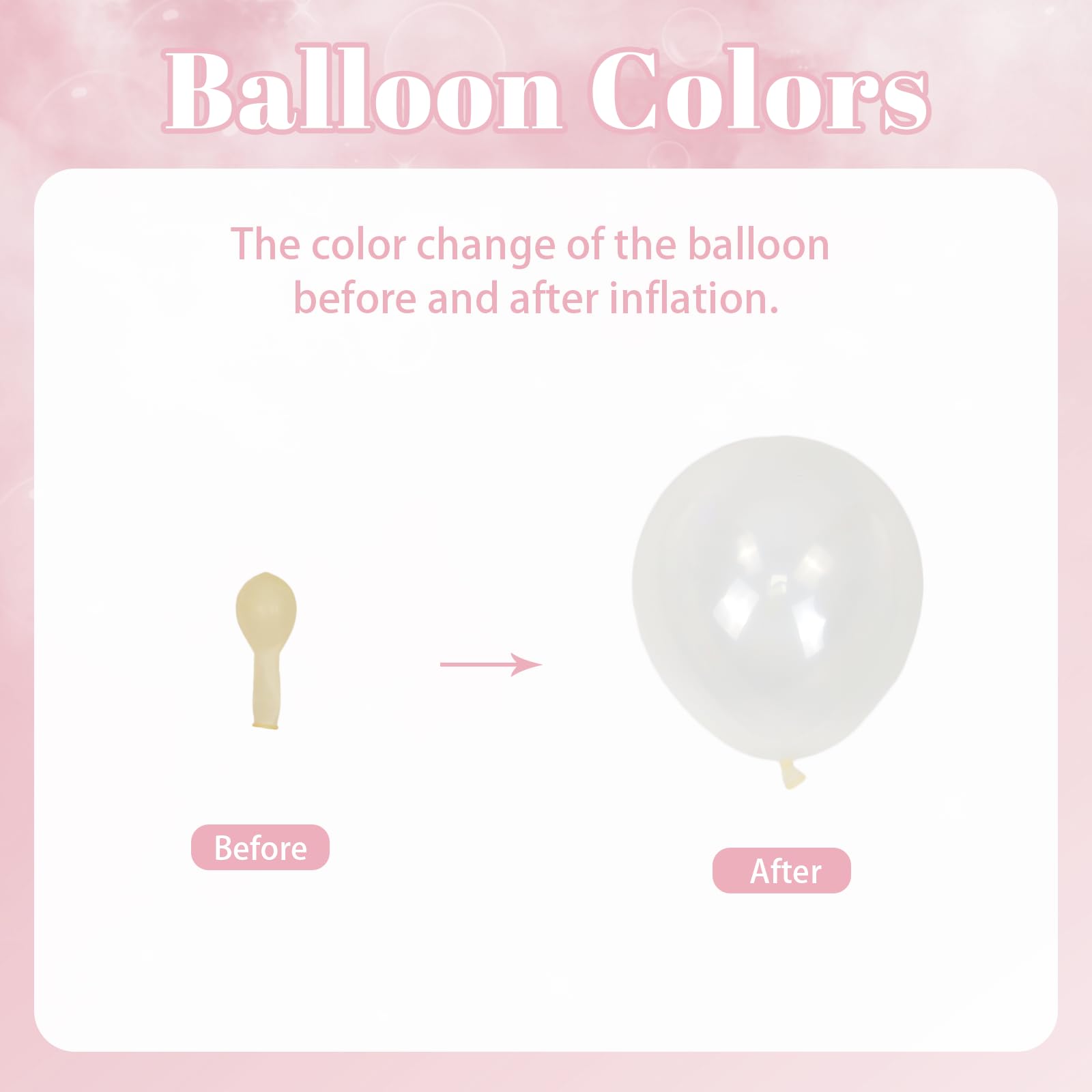 BAUANOOY 60pcs Pink and White Balloons 12inch Set for Weddings, Baby Showers, and Parties