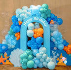 BAUANOOY Ocean Balloons – 60pcs 12" Teal, Turquoise & Clear Latex Balloons for Under-the-Sea Parties