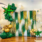 BAUANOOY Green & Gold Balloons 60pc 12in – Latex Party Kit for Weddings & Celebrations