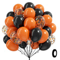 BAUANOOY 60pcs Orange & Black Halloween Balloons – 12in Latex Confetti Balloons for Ghost Party Decor