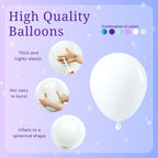 BAUANOOY Frozen Balloons – 60pc 12in Purple & Blue with Snowflake Confetti for Winter Parties