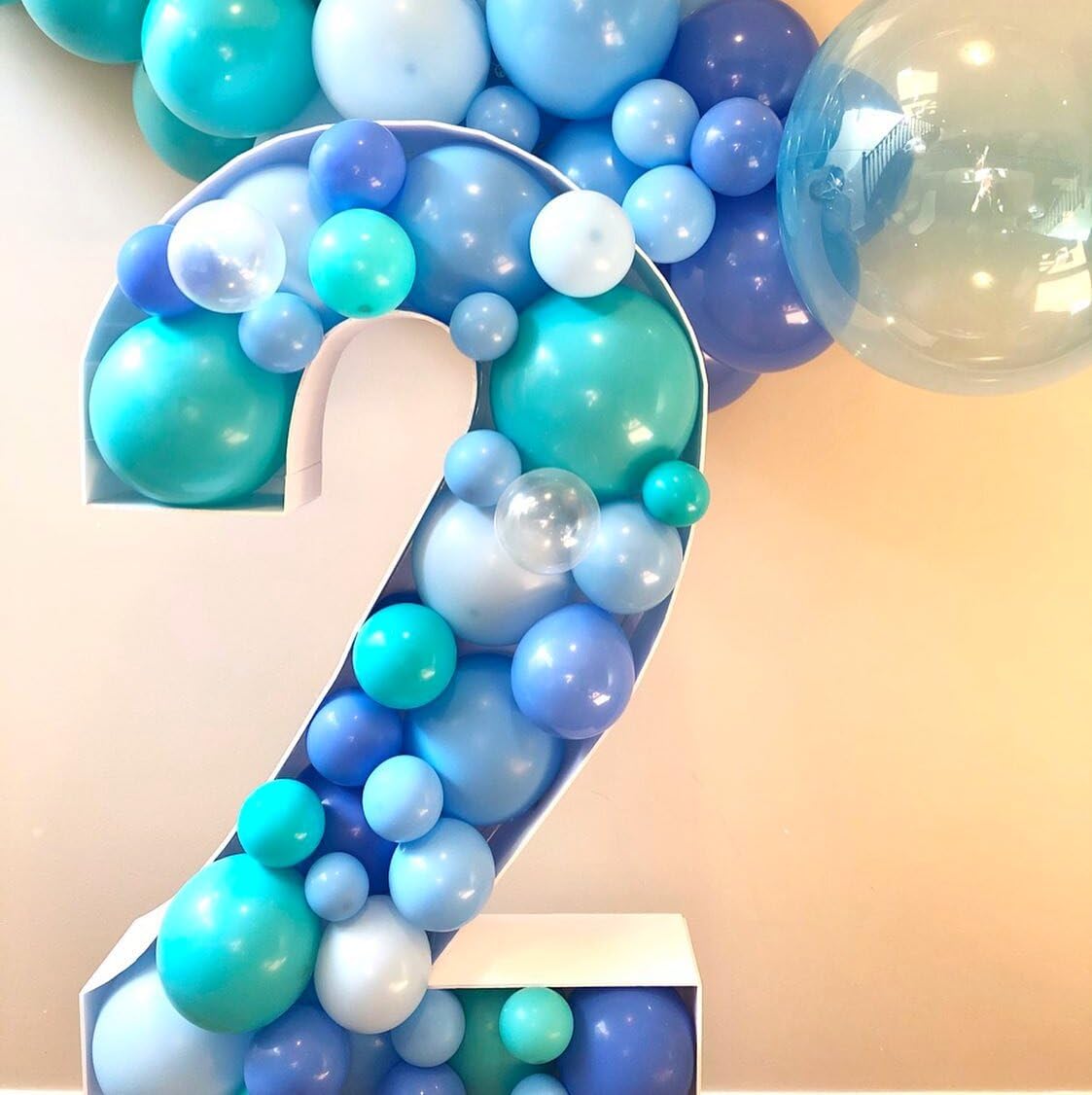 BAUANOOY Ocean Balloons – 60pcs 12" Teal, Turquoise & Clear Latex Balloons for Under-the-Sea Parties
