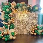BAUANOOY Green & Gold Balloons 60pc 12in – Latex Party Kit for Weddings & Celebrations