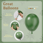 BAUANOOY Green & Brown Safari Balloons – 60pcs, 12in Latex Party Decorations