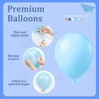 BAUANOOY Blue and Orange Balloons Kit – 60pcs 12-Inch Latex Confetti Balloons for Baby Showers, Birthdays & Graduation