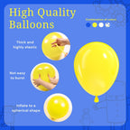 BAUANOOY Blue & Yellow Balloons - 60pcs 12-Inch Royal Blue, Yellow & White with Confetti