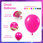 BAUANOOY 60pcs Neno Balloons 12in Neon Rainbow Set – Yellow, Pink, Lime Green, Orange, Blue, Purple for 80s/90s Neon Parties
