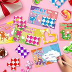 BAYSING Valentines Cards for Kids Classroom – 28 Twist Snake Cube Toys with Cards | Party Favors