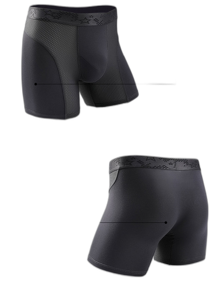 Men's Long Anti-Chafing Athletic Boxer Briefs