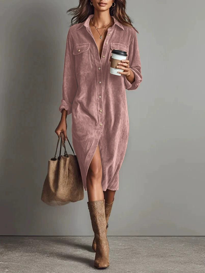 The Chic Edit – Women’s Button-Down Collar Casual Dress