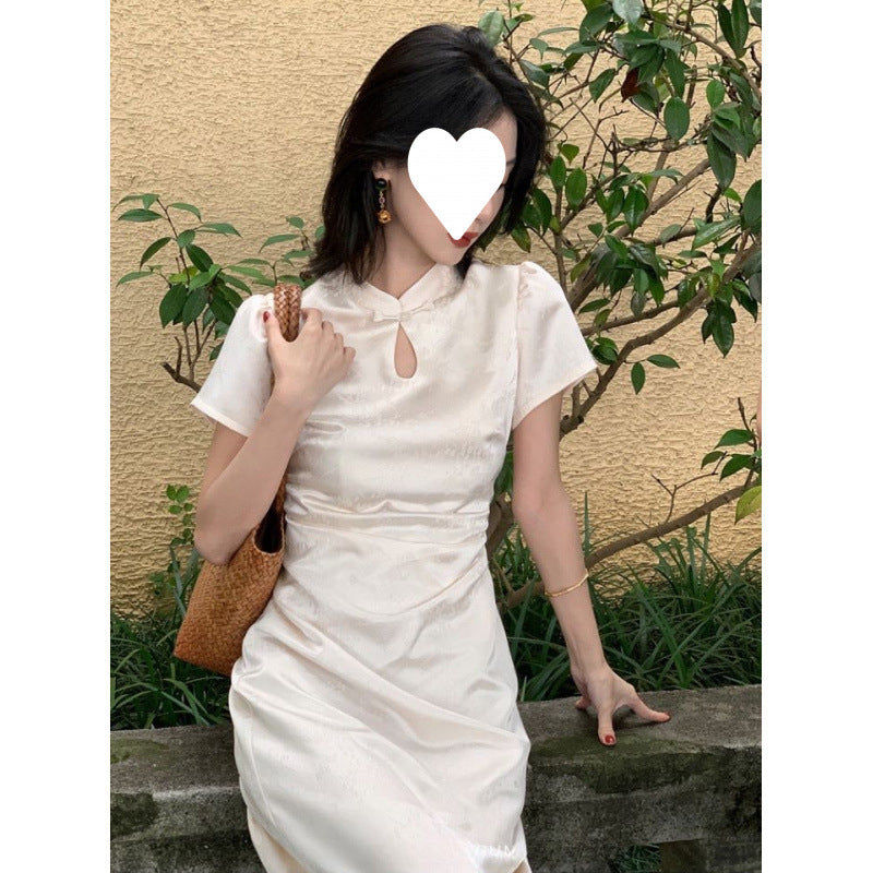 Women's Solid-Color Casual Modified New Chinese-style Dress