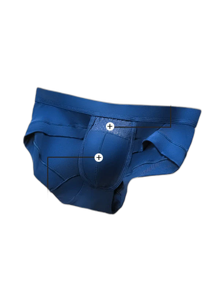 Aoelemen 4 Pack Men's Breathable U Convex Pouch Briefs