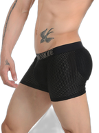 Sponge Cushion Mesh Buttock Boxer Briefs