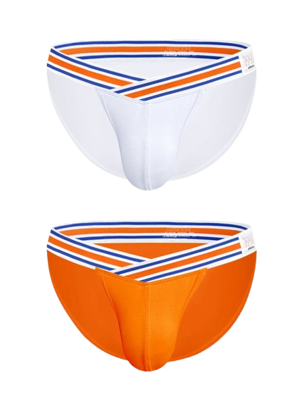 2-pack Striped V-waist High-cut Briefs