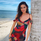 Women's Fashion Printed Spaghetti Straps Sleeveless Dress