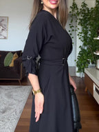 Black Long Sleeve Tunic Dress