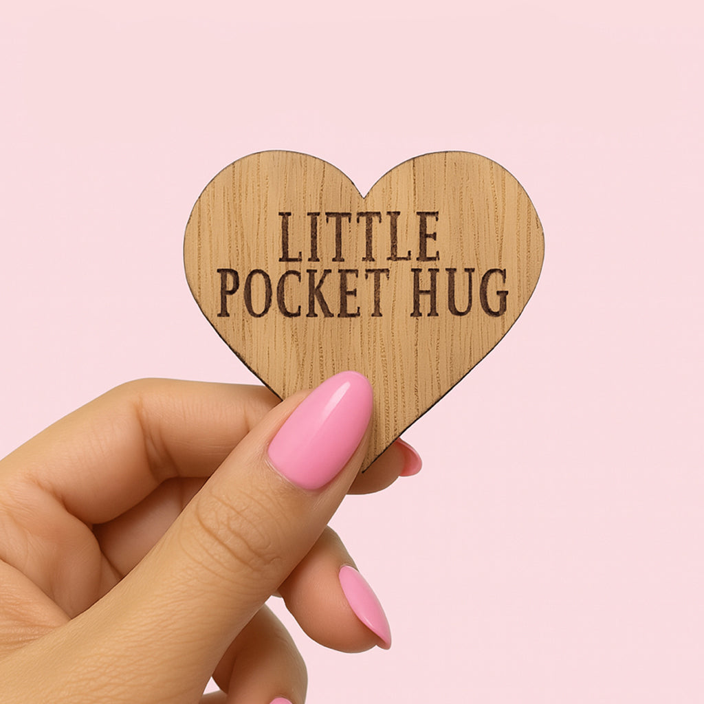 Pocket Hug - Wee Heart Full of Love, Tartan Scottish Theme | Thoughtful Scottish Gift | Keepsake Token for Sending Hugs & Love from Scotland