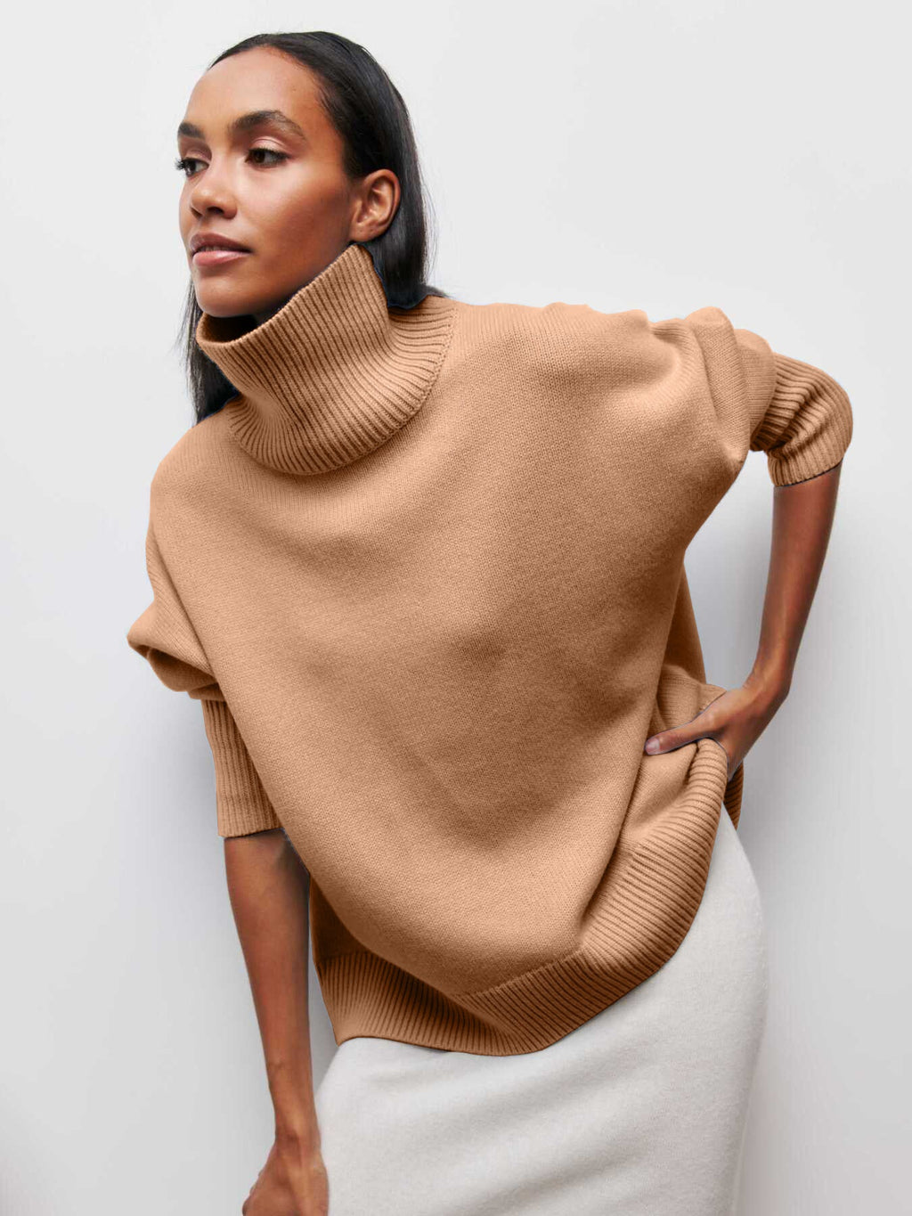 Women's Turtleneck Sweater - Soft Long Sleeve Pullover for Winter | Premium Knit Top