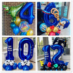 BBPOOL Navy Blue Number 4 Balloons – 40 Inch Foil Mylar Birthday & Event Decor
