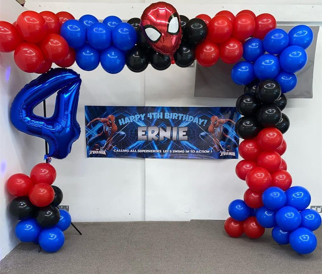 BBPOOL Navy Blue Number 4 Balloons – 40 Inch Foil Mylar Birthday & Event Decor