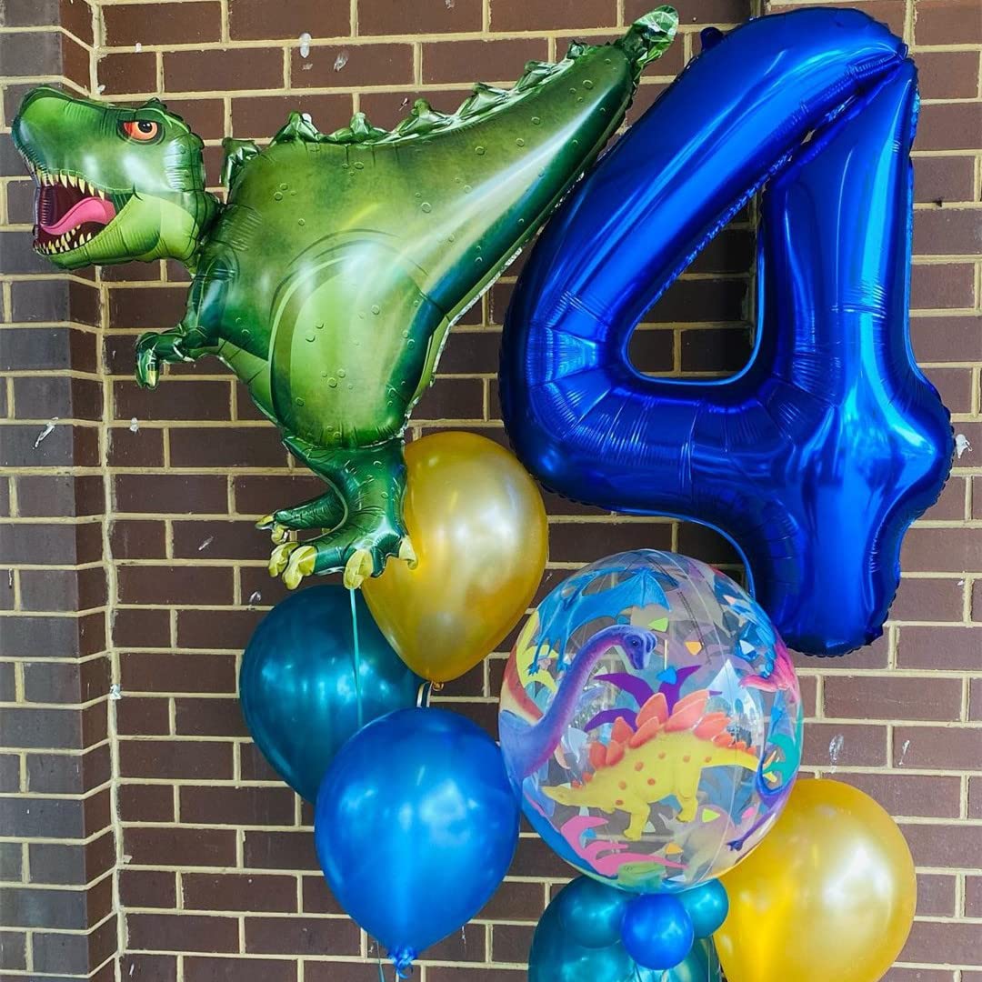 BBPOOL Navy Blue Number 4 Balloons – 40 Inch Foil Mylar Birthday & Event Decor