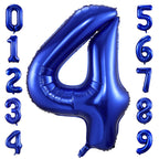 BBPOOL Navy Blue Number 4 Balloons – 40 Inch Foil Mylar Birthday & Event Decor