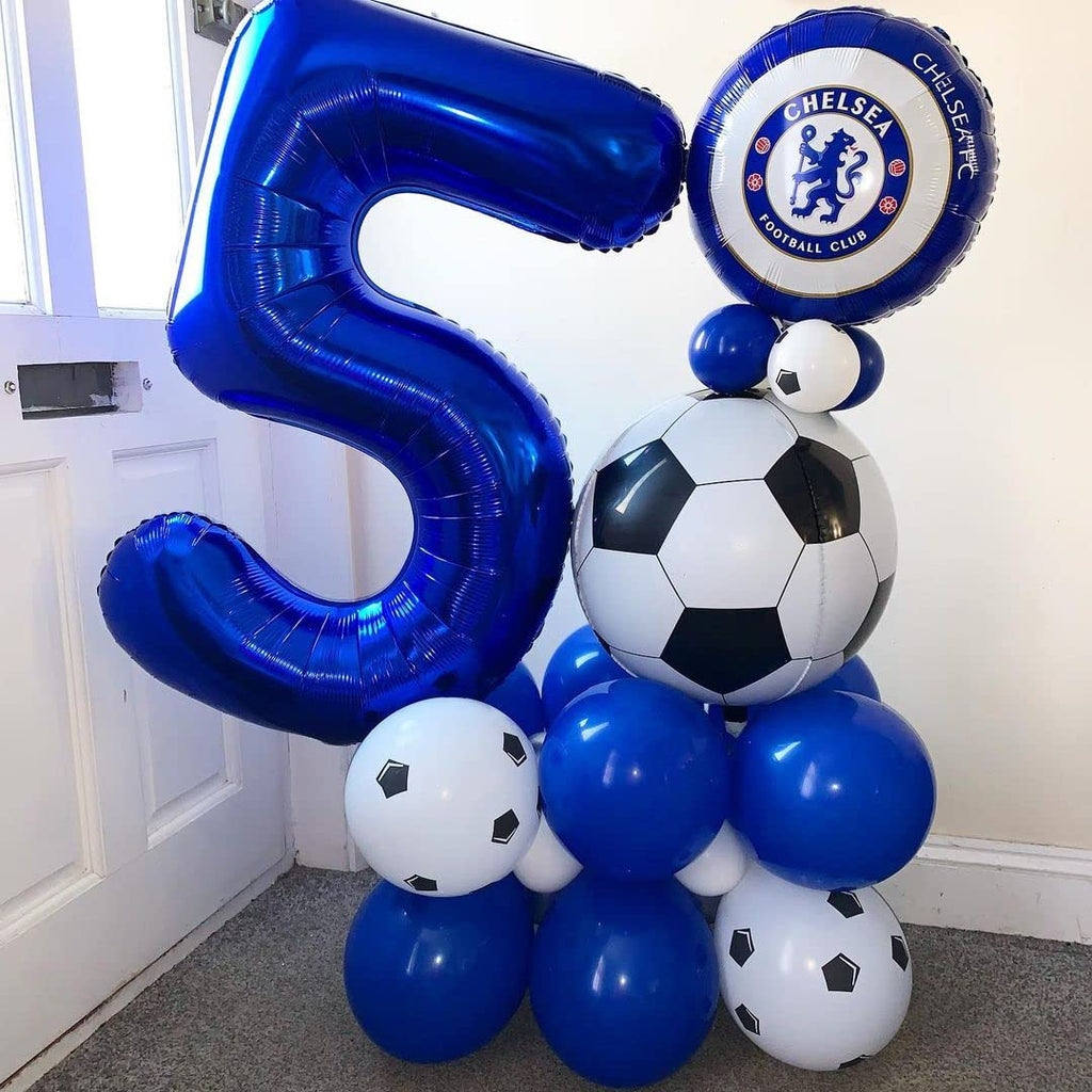 BBPOOL Navy Blue Number 5 Balloons - 40-Inch Large Foil Numeric Balloon for Birthday, Graduation & More