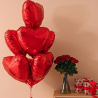 BBPOOL 12Pcs Pink Heart Balloons – 18in Foil Hearts for Valentines Day, Weddings, Birthdays