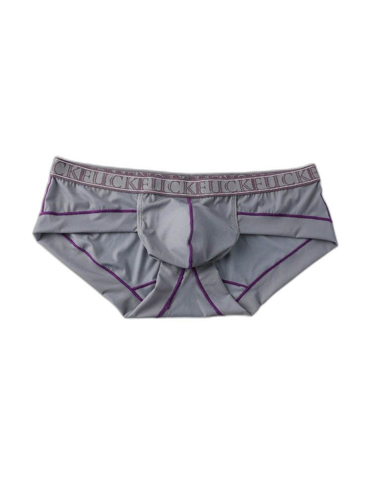 2 Pack Men's Ice-Silk Stretch Sports Briefs with 3D Pouch
