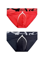 2 Pack Men's Detachable Pouch Open-Crotch Breathable Modal Soft Briefs