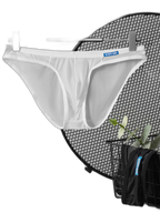 2 Pack Men's Thin Ice Silk Face Mask Fabric U-Convex Sexy Semi-Transparent Bikini