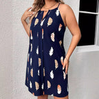 Fashionable Strap V-Neck Loose Dress For Women