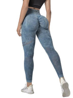 Hollow Design Seamless Leggings High Waist Hip Lifting Running Sports Fitness Yoga Pants Fashion Women's Clothing