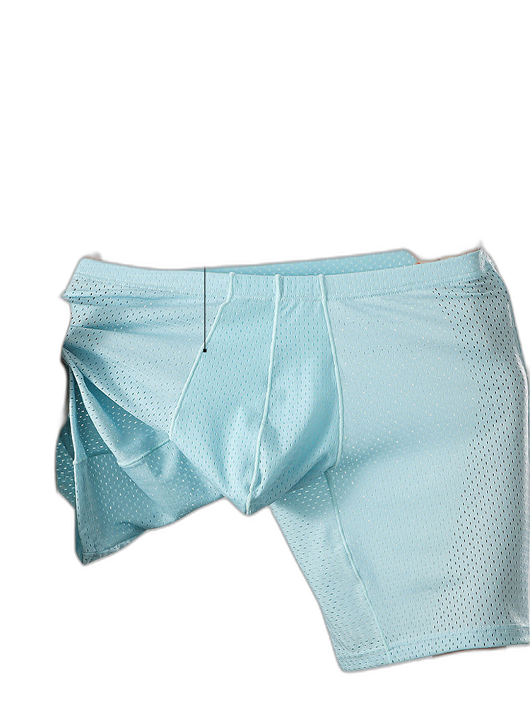 2 Pack Men's Mesh Transparent Sports Fitness Loose Boxer Briefs