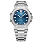 Men's Stainless Steel Automatic Mechanical Waterproof Barrel-shaped Wristwatch