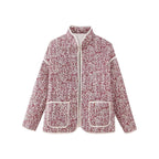Flower Thin Pocket Decorative Cardigan Cotton Jacket