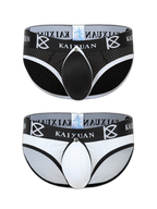 2 Pack Men's Sexy Mesh Front Opening Sponge Coaster Briefs
