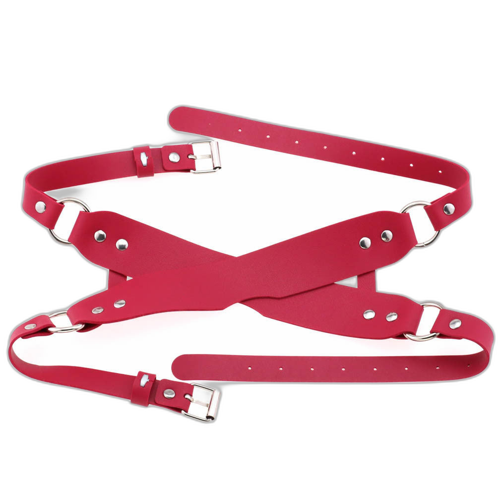 Leather Double Strap Eye Mask Blindfold