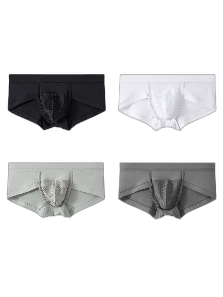 4 Pack Men’s U Convex Mesh Pouch Briefs