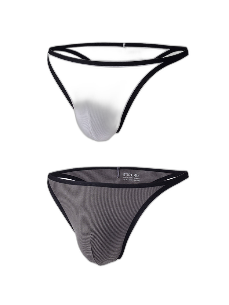 2 Pack Men's Low-Rise Eco-Friendly Lightweight Thong