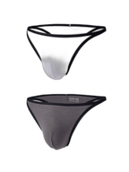 2 Pack Men's Low-Rise Eco-Friendly Lightweight Thong