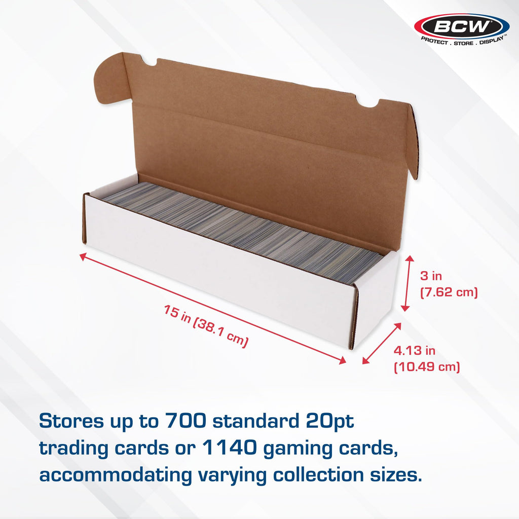 BCW 800ct Trading Card Storage Boxes - 3 Pack | Organizer for Sports Cards, MTG, Pokemon & Card Games