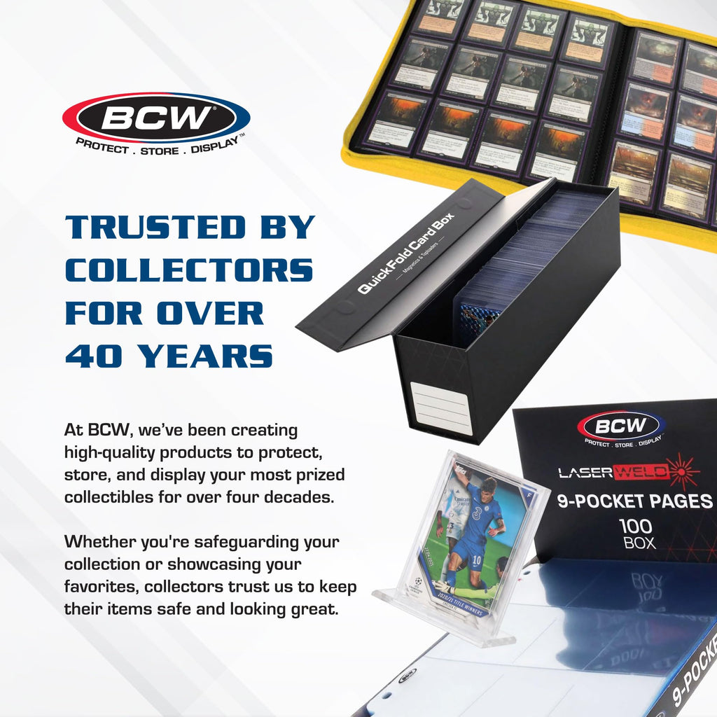 BCW 800ct Trading Card Storage Boxes - 3 Pack | Organizer for Sports Cards, MTG, Pokemon & Card Games